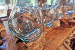 Gefäße / Vasen - Holz-/Glasvariation