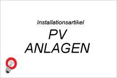 Artikel für PV Anlagen mit Zubehör