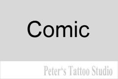 Tätowierungen im Stil von Comiczeichnungen